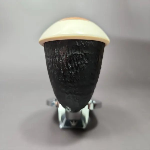 HS Studio Sandblasted Calabash w/ Olive Wood Estate Briar Pipe, Unsmoked - Image 4