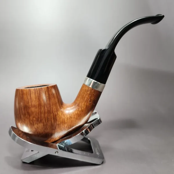 Gigi Fiamma Smooth Bent Billiard Estate Briar Pipe, Unsmoked, 9mm - Image 4