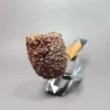 Kevin Arthur Rusticated Cutty w/ Zebrawood Estate Briar Pipe, American Estates - Image 4