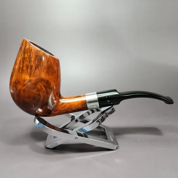 Bjarne Smooth Egg w/ Silver Estate Briar Pipe, Unsmoked - Image 4