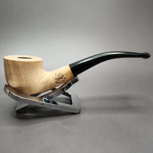 Morgan Bones Small Pot Sandblasted Briar Pipe, New - Image 4
