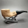 Morgan Bones Sandblasted Pot Briar Pipe, New - Image 4