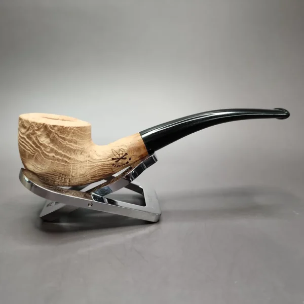 Morgan Bones Small Sandblasted Pot Briar Pipe, New - Image 4