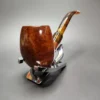 Dave Neeb Smooth Bent Billiard Handmade Briar Pipe, New - Image 4