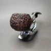 Brebbia First Rusticated Author w/ Silver Estate Briar Pipe, Italian Estates - Image 4