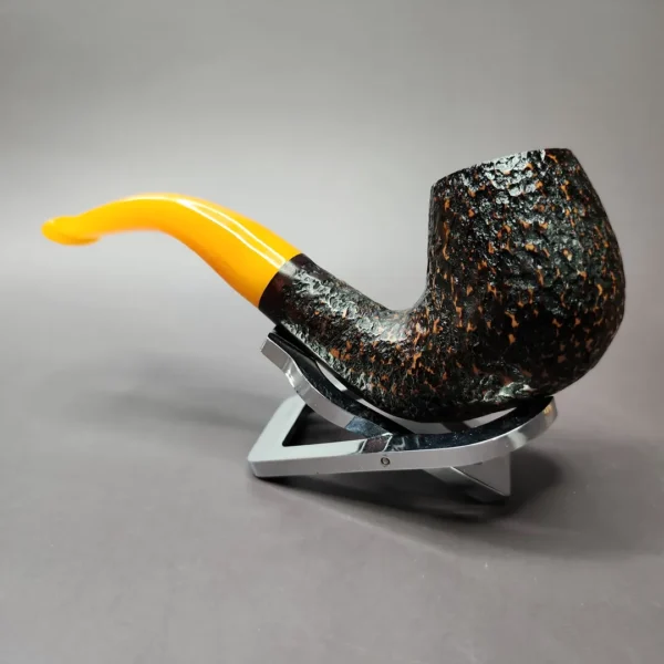 Rattray's Six Friends 20 Rusticated Bent Billiard Estate Briar Pipe, Unsmoked, 9mm - Image 5