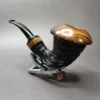 Karim Pipes Handmade Rusticated Calabash Pipe, New - Image 5