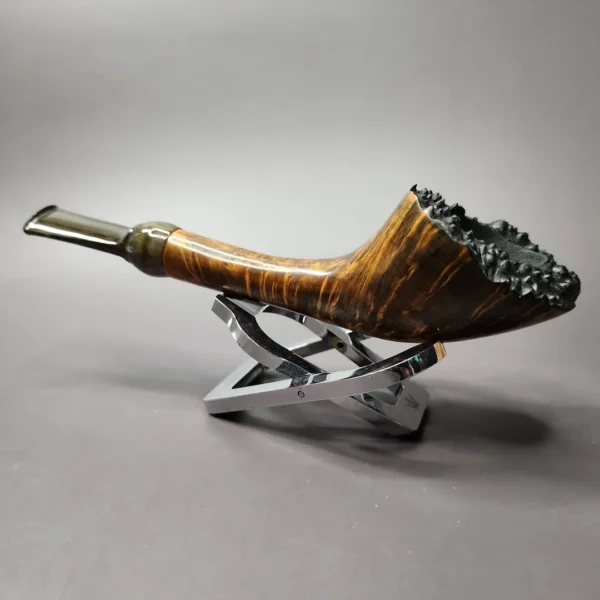 Bennie Joe Smooth Horn Handmade Briar Pipe, New - Image 5