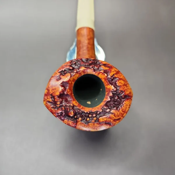 Todd Johnson Phalanx Smooth Horn w/ Bakelite Estate Briar Pipe, Unsmoked - Image 5