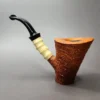 Xin Li Sandblasted Cherrywood Handmade Briar Pipe, New - Image 5