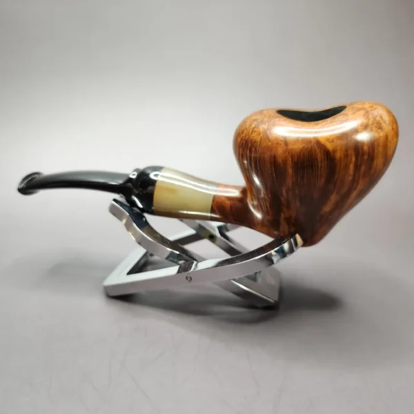 Bennie Joe Smooth Strawberry Handmade Briar Pipe, New - Image 5