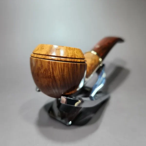 Ashton 1992 Sovereign Straight Grain 3 Rhodesian w/ Gold Estate Briar Pipe, English Estates - Image 5