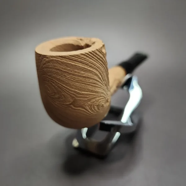 Morgan Bones Sandblasted Saddle Billiard Briar Pipe, New - Image 5
