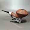 Pipe Tristan Sandblasted Bulldog w/ Durat Handmade Briar Pipe, New - Image 5