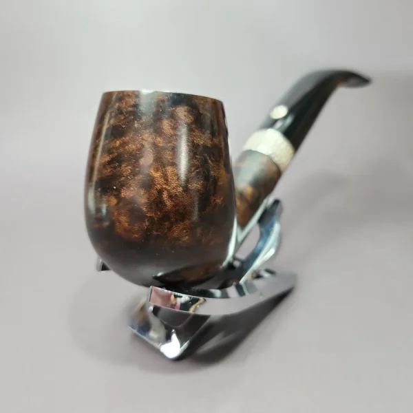Barling Admiral Ye Olde Wood Bent Billiard Estate Briar Pipe, Unsmoked, 9mm - Image 5