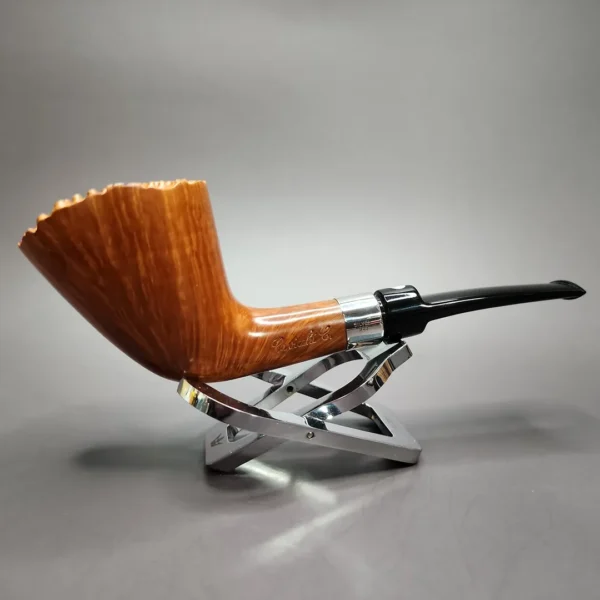 Claudio Cavicchi CCCC Smooth Plateau Dublin w/ Silver Estate Briar Pipe, Unsmoked - Image 5