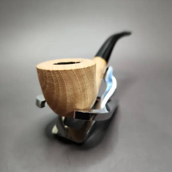 Morgan Bones Small Pot Sandblasted Briar Pipe, New - Image 5