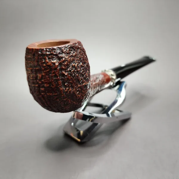 Castello Le Catene Old Antiquari 86/250 Sandblasted Apple Estate Briar Pipe, Unsmoked - Image 5