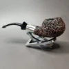 Brebbia First Rusticated Author w/ Silver Estate Briar Pipe, Italian Estates - Image 5