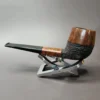 WO Larsen Rustic Panel Shank Billiard Estate Briar Pipe, Danish Estates - Image 5