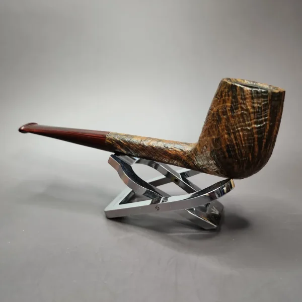 Gamboni Contrast Sandblasted Billiard Estate Briar Pipe, Italian Estates - Image 5