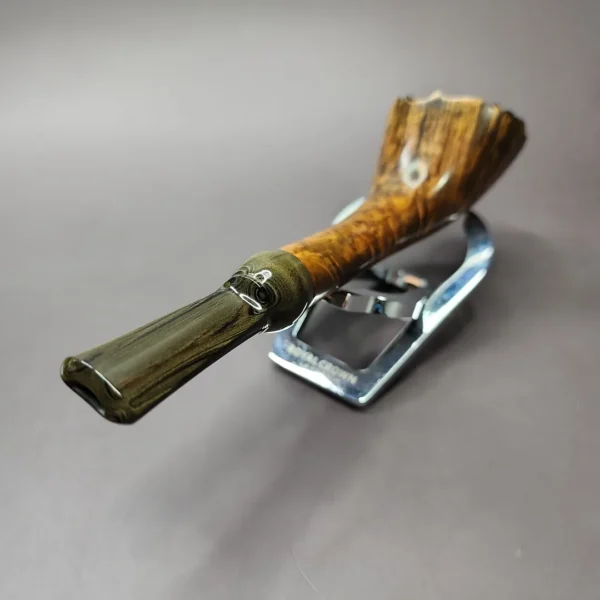 Bennie Joe Smooth Horn Handmade Briar Pipe, New - Image 6