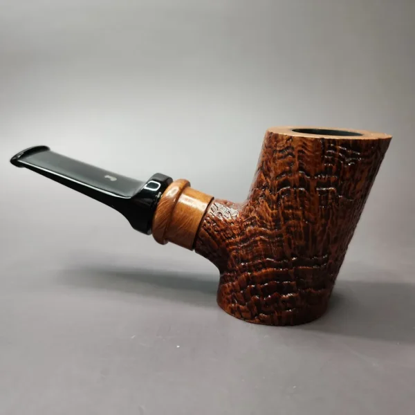 Ser Jacopo Delecta B S2 Sandblasted Poker Estate Briar Pipe, Italian Estates - Image 6