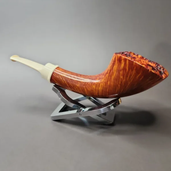 Todd Johnson Phalanx Smooth Horn w/ Bakelite Estate Briar Pipe, Unsmoked - Image 6