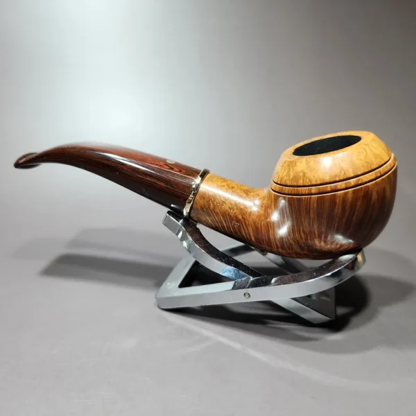 Ashton 1992 Sovereign Straight Grain 3 Rhodesian w/ Gold Estate Briar Pipe, English Estates - Image 6