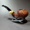Jared Coles Sandblasted Drunken Brandy Handmade Briar Pipe, New - Image 6