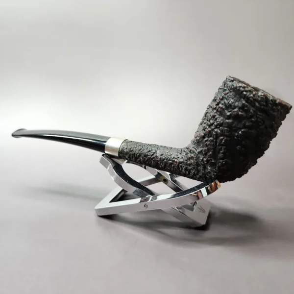 Castello Sea Rock Briar 39 Rusticated Zulu Estate Briar Pipe, Repair Band - Image 6