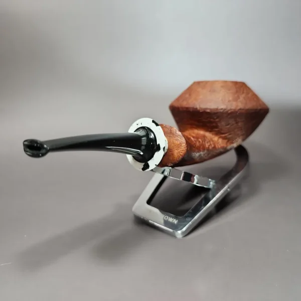 Pipe Tristan Sandblasted Bulldog w/ Durat Handmade Briar Pipe, New - Image 6