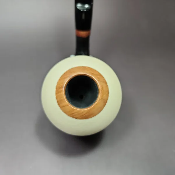HS Studio Sandblasted Calabash w/ Olive Wood Estate Briar Pipe, Unsmoked - Image 6