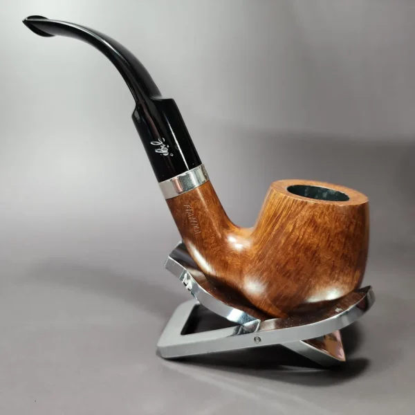 Gigi Fiamma Smooth Bent Billiard Estate Briar Pipe, Unsmoked, 9mm - Image 6