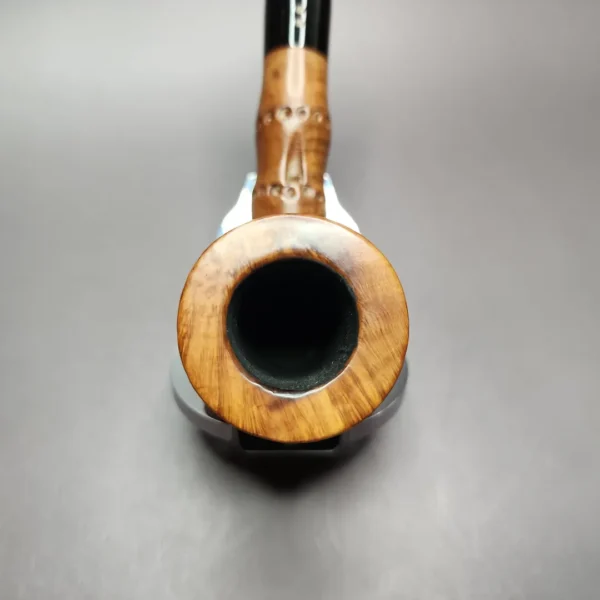 Radice Rind Rusticated Lovat w/ Faux Bamboo Estate Briar Pipe, Italian Estates - Image 6