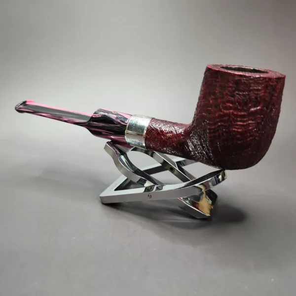Ashton 2021 Brindle XXX Sandblasted Billiard Estate Briar Pipe, English Estates - Image 6