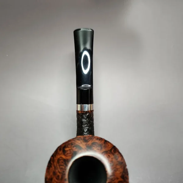 Tom Eltang Saturn Partially Sandblasted Cherrywood Estate Briar Pipe, Unsmoked - Image 6