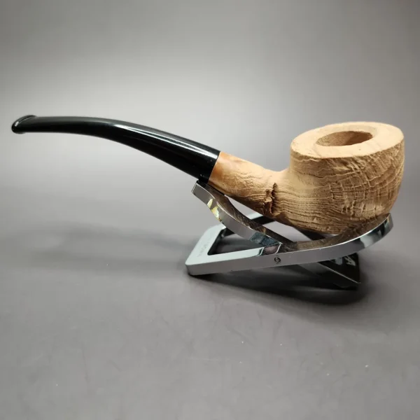 Morgan Bones Small Sandblasted Pot Briar Pipe, New - Image 6