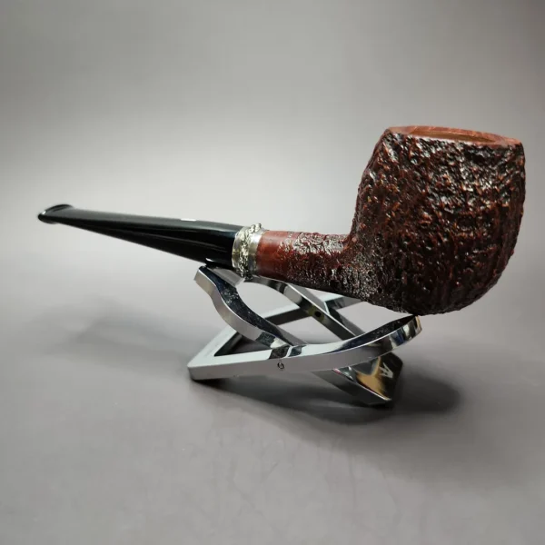 Castello Le Catene Old Antiquari 86/250 Sandblasted Apple Estate Briar Pipe, Unsmoked - Image 6