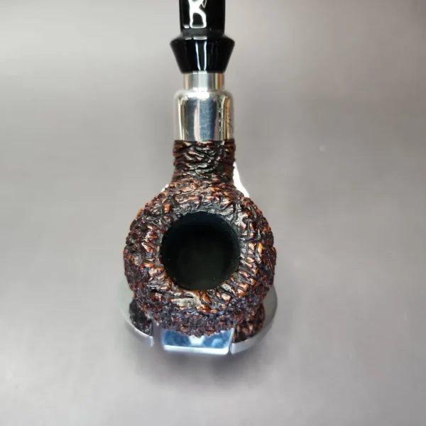 Brebbia First Rusticated Author w/ Silver Estate Briar Pipe, Italian Estates - Image 6