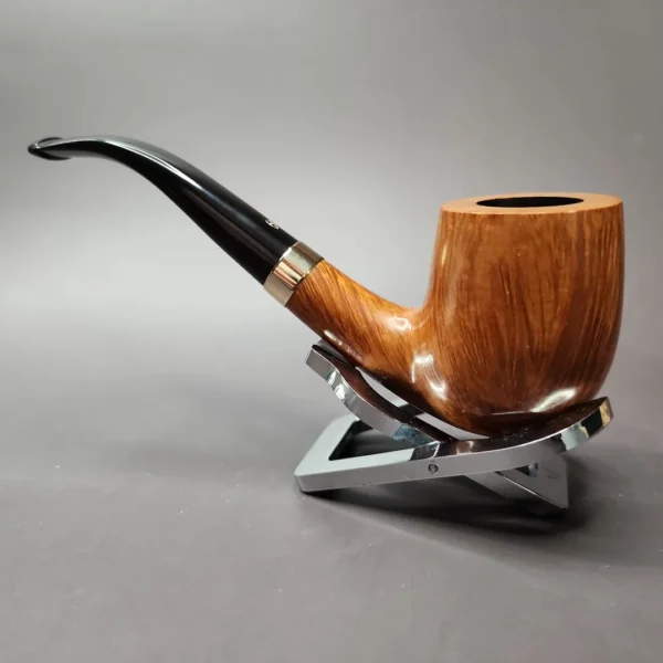 Astleys by Les Wood w/ Gold Band Bent Billiard Estate Briar Pipe, Unsmoked - Image 7