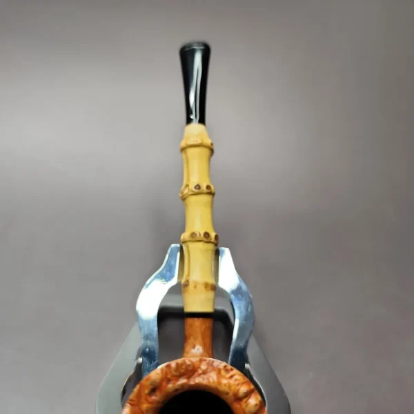 HS Studio Handmade Signature Smooth Bamboo Dublin Estate Briar Pipe, Unsmoked - Image 7