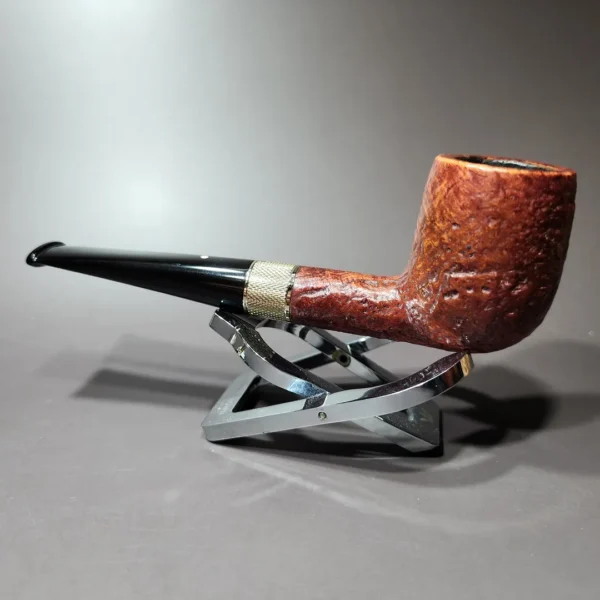 Dunhill 1977 Red Bark 41032 w/ 9ct Gold Band Estate Briar Pipe, English Estates - Image 7