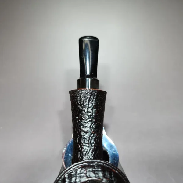 Jared Coles Sandblasted Long Shank Rhodesian Handmade Briar Pipe, New - Image 7