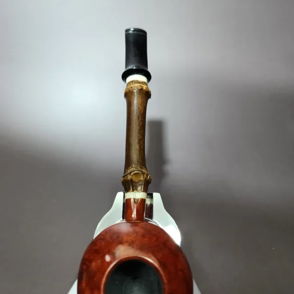 Ichi Kitahara 2012 Smooth Tomato w/ Bamboo Estate Briar Pipe, Unsmoked - Image 7