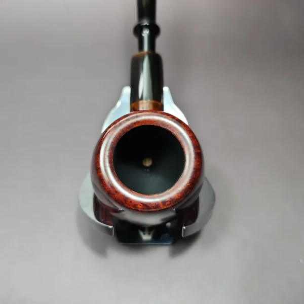 J Mouton Smooth Prince w/ Horn & Silver Handmade Briar Pipe, New - Image 7