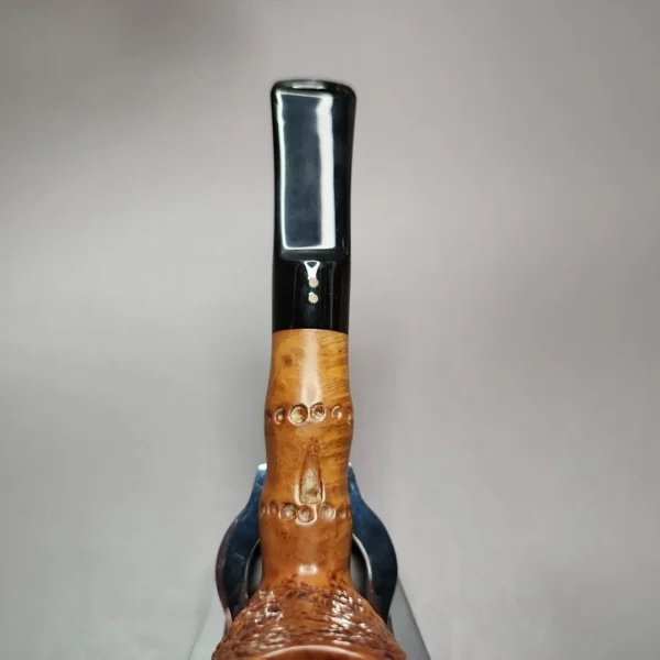 Radice Rind Rusticated Lovat w/ Faux Bamboo Estate Briar Pipe, Italian Estates - Image 7