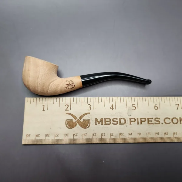 Morgan Bones Small Pot Sandblasted Briar Pipe, New - Image 7