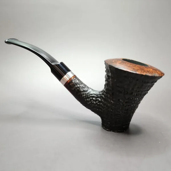 Tom Eltang Saturn Partially Sandblasted Cherrywood Estate Briar Pipe, Unsmoked - Image 7