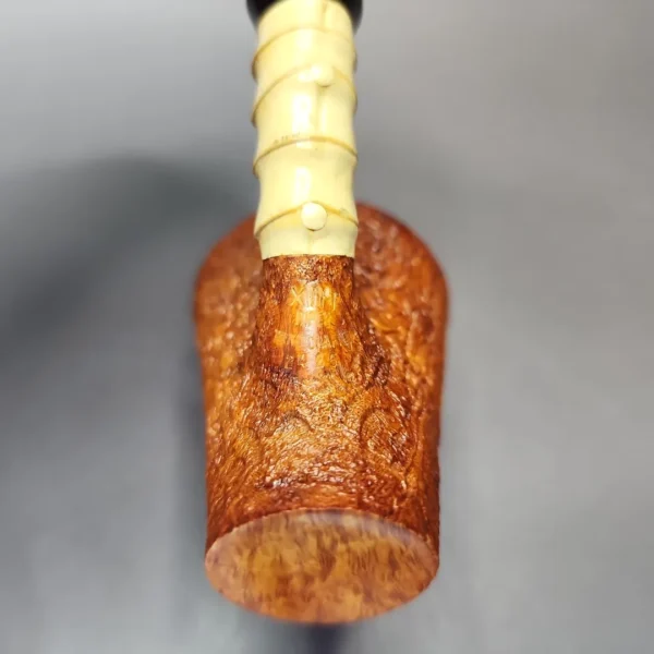 Xin Li Sandblasted Cherrywood Handmade Briar Pipe, New - Image 8